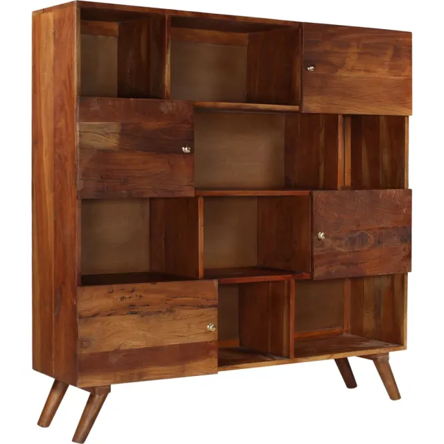 vidaXL Hoge kast 150x40x152 cm massief gerecycled hout Bruin