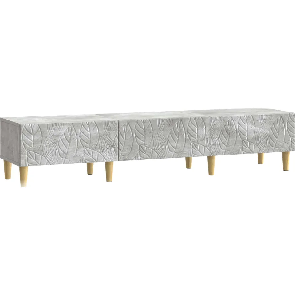 vidaXL TV-kast 147 x 34,5 x 30 cm Betongrijs Bewerkt hout