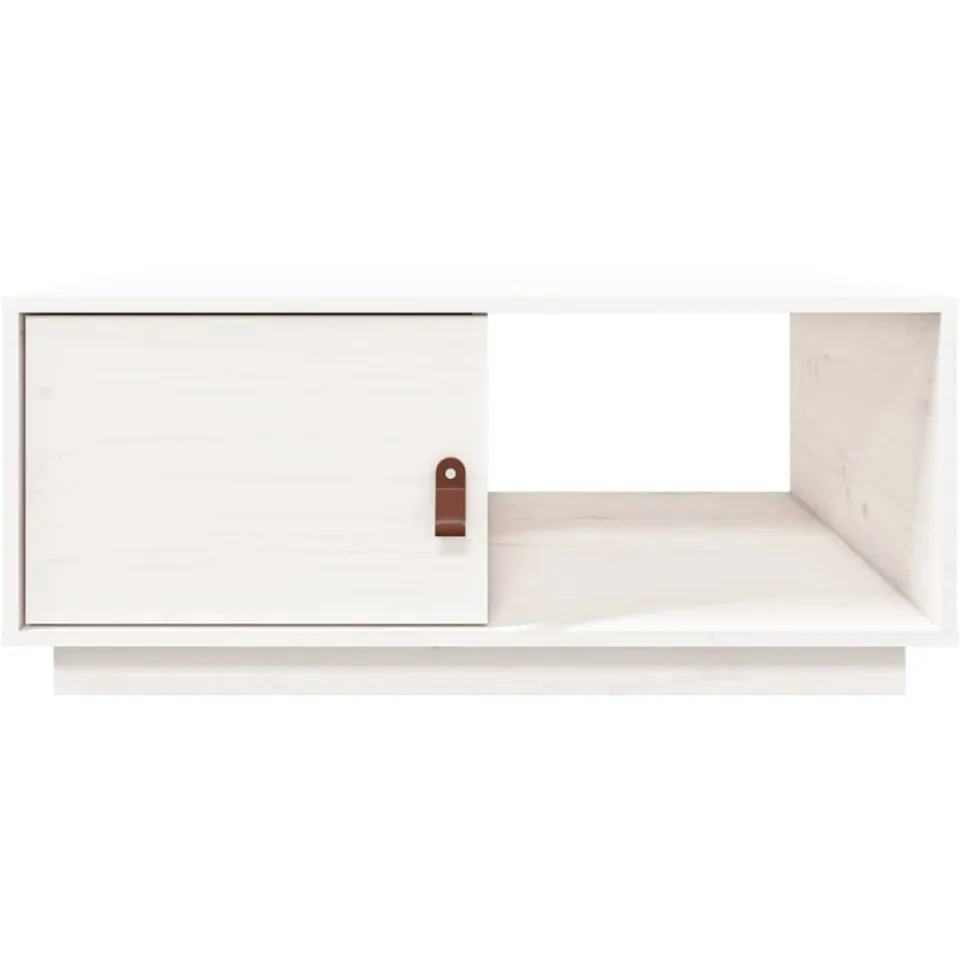 vidaXL Salontafel 80x50x35,5 cm massief grenenhout wit, foto 4