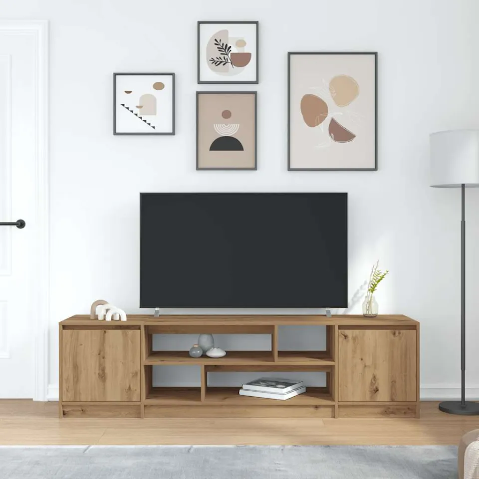 vidaXL Tv-meubel 188,5x41x50 cm spaanplaat ambachtelijk eikenkleurig, foto 3