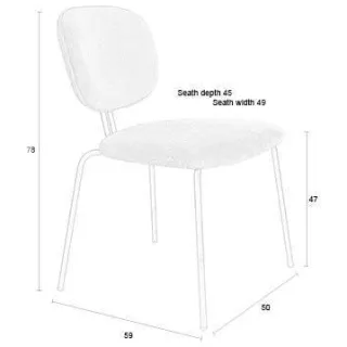 Housecraft Living Bouton eetkamerstoel beige, foto 4