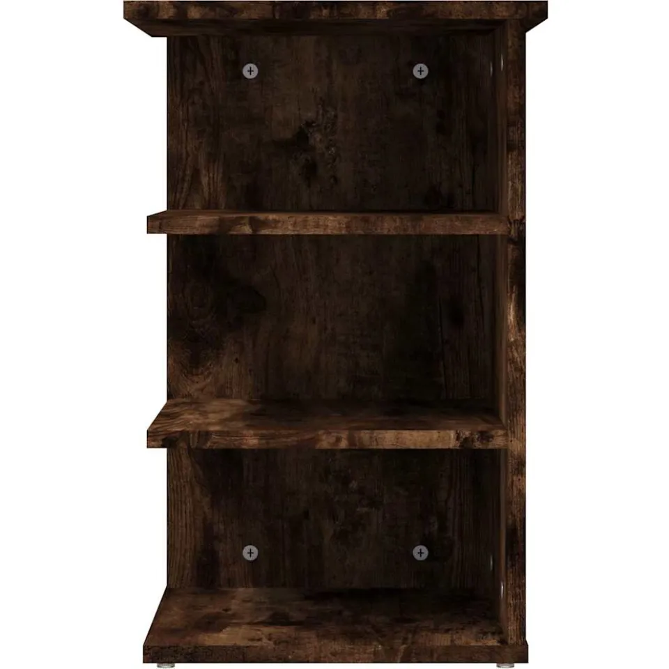 vidaXL Bijzetkast 35x35x55 cm bewerkt hout gerookt eikenkleurig, foto 4