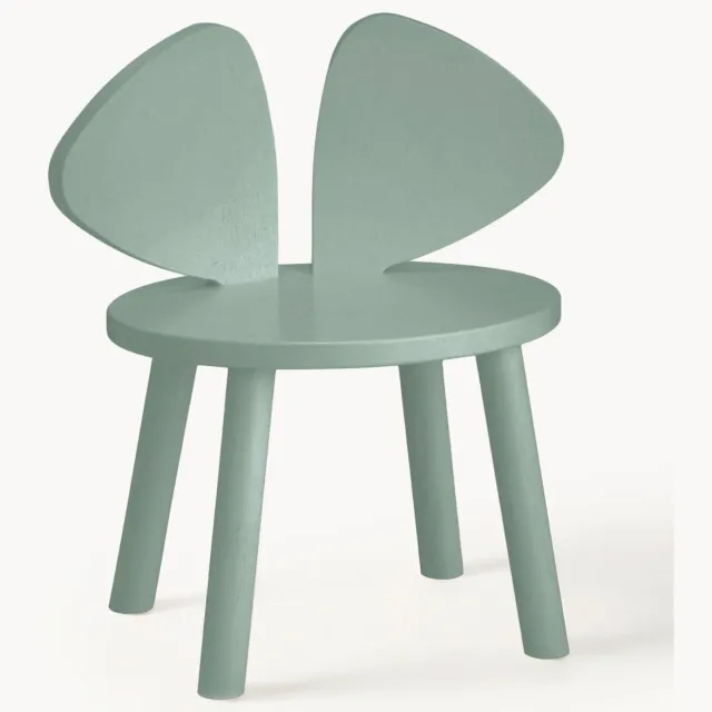 Nofred Kinderstoel Mouse van hout Lichtgroen