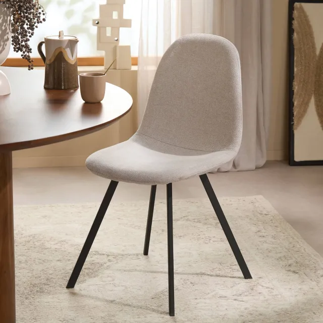 NOUS Living eetkamerstoel Evan beige, foto 2