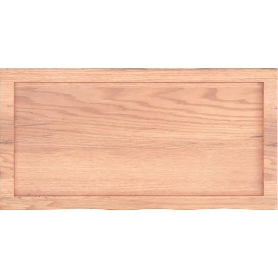 vidaXL Tafelblad 80x40x(2-6) cm behandeld massief eikenhout lichtbruin
