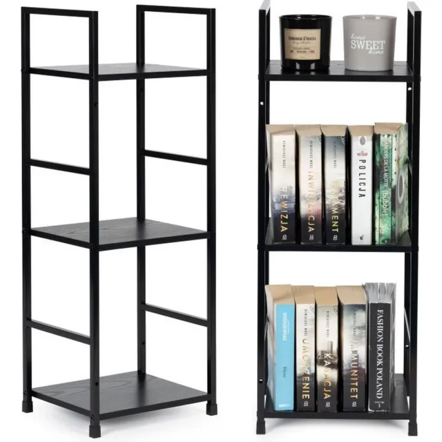 Multistore Modern Home industriële loft stijl boekenkast met 3 planken - 80 x 29 x 23,5 cm - Bruin