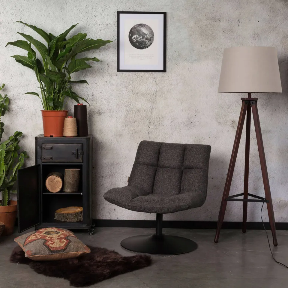 Dutchbone fauteuil Bar Lounge donkergrijs, foto 2