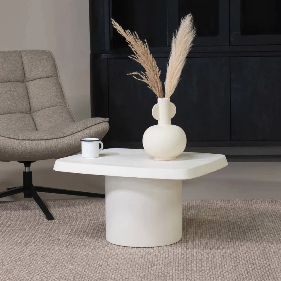 Giga Meubel Salontafel Carly - MDF - Betonlook - 69cm beige, foto 2