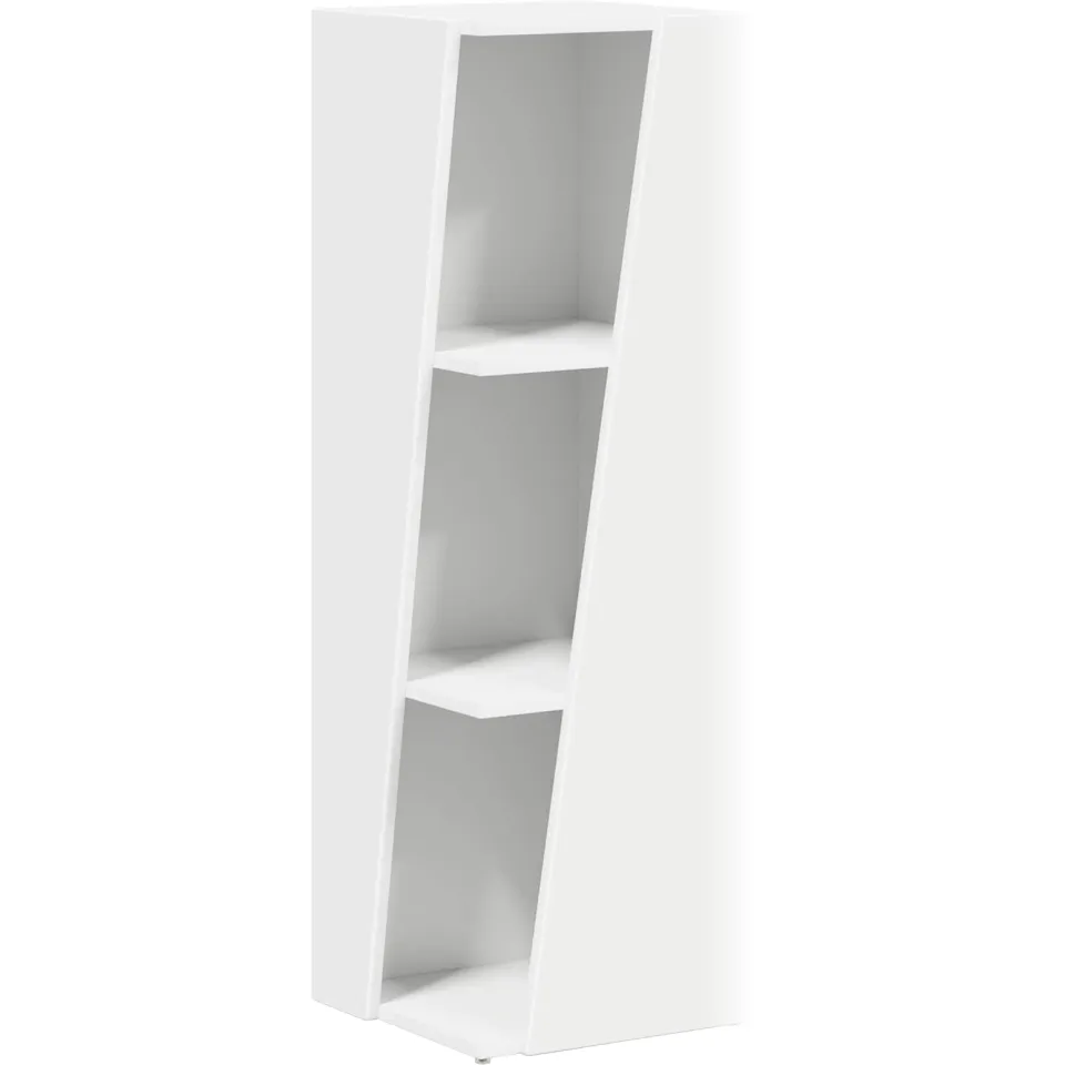 vidaXL Zijplank 33 x 32 x 100,5 cm Bewerkt hout Wit, foto 3