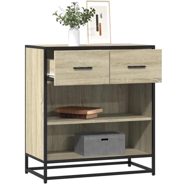 vidaXL Dressoir 68x35x76 cm bewerkt hout sonoma eikenkleurig Bruin