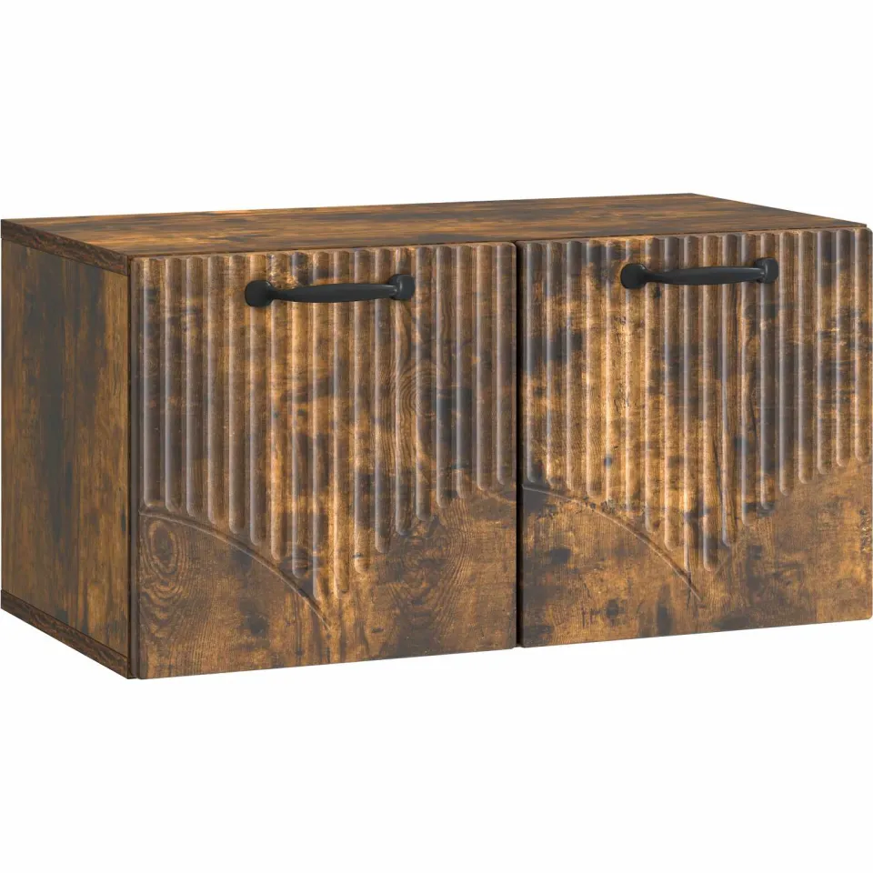 vidaXL Wandbeugel TV-kast Gerookt eiken 59,5 x 31 x 30 cm Bewerkt hout, foto 3