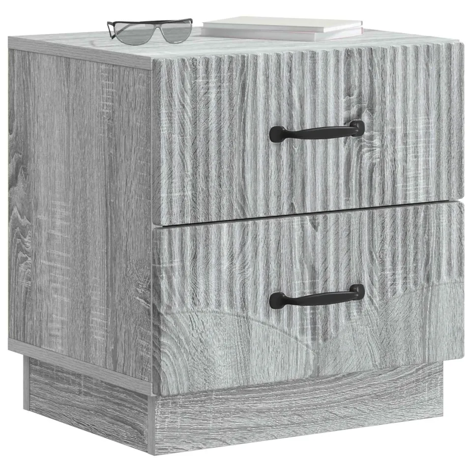vidaXL Nachtkastje Grijs sonoma 43 x 34,5 x 44,5 cm Bewerkt hout