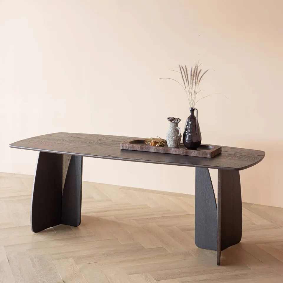 WOOOD Veere Eettafel - Massief Eikenhout - Naturel - 220 x 100, foto 3