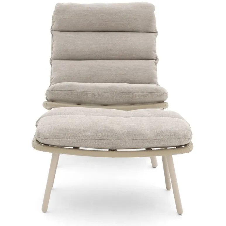 Forza Furniture Forza Marradi lounge tuinstoel met voetenbank taupe, foto 2