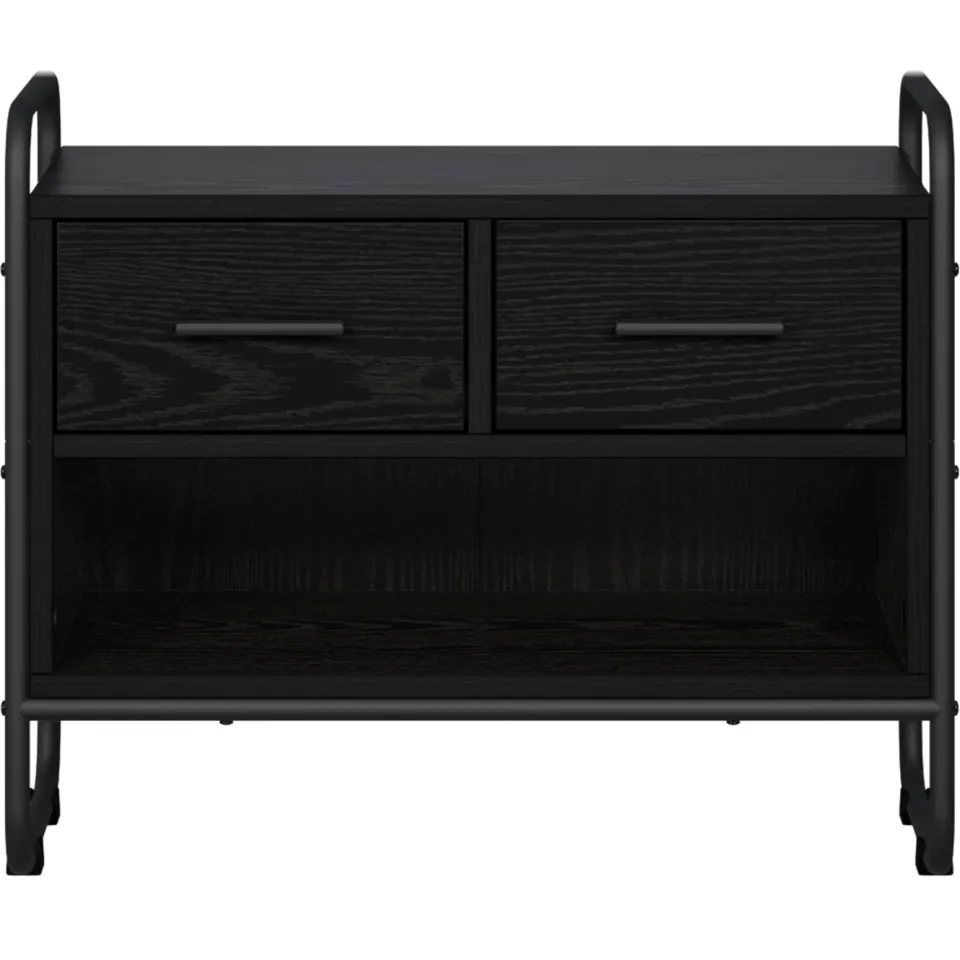 vidaXL Tv-meubel 60 x 30 x 50 cm Zwart eiken Bewerkt hout, foto 4