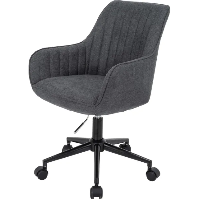 MCW Bureaustoel MCW-J62, bureaustoel bureaustoel fauteuil, stof/textiel met armleuningen ~ antraciet