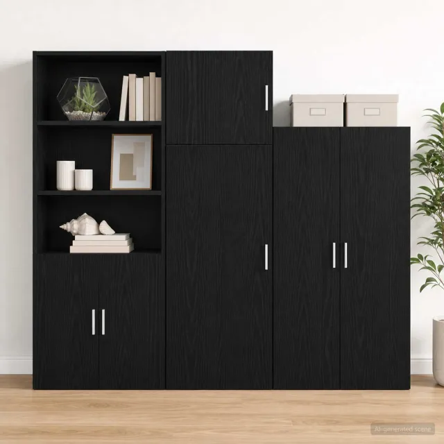 vidaXL Wandkast Zwart eiken 45 x 42,5 x 40 cm Bewerkt hout