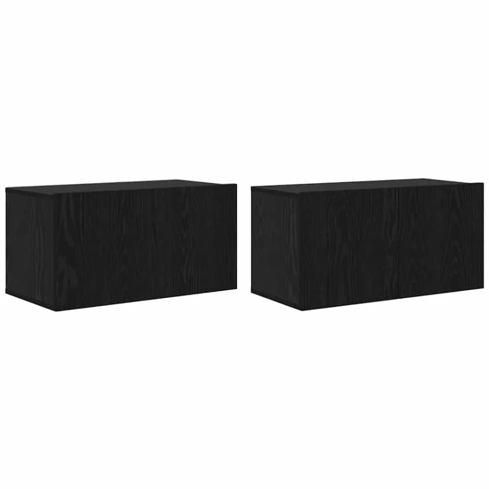 vidaXL Tv-meubelset 2 st Zwart Bewerkt hout, foto 3