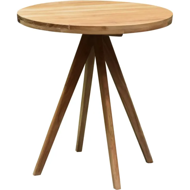 AVH-Collectie Cairo dining tuintafel 70 cm rond teakhout bruin / terre