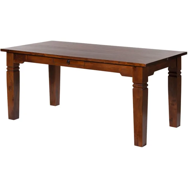 MASSIVMOEBEL24 .DE OXFORD #602 eettafel donkerbruin gelakt acacia 140x90x76 cm (BxTxH)