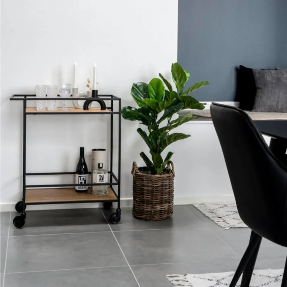 Artichok Flore houten keuken trolley naturel, foto 5