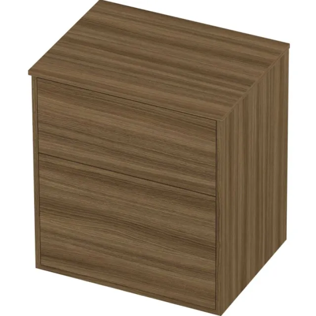 Proline Deck Badmeubelset Voor Grepen Asymmetrisch Kader 60x46x67 cm Caramel Walnut Houtlook