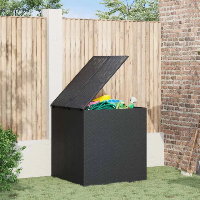 vidaXL Tuinbox 100x97,5x104 cm polyetheen rattan zwart, foto 2