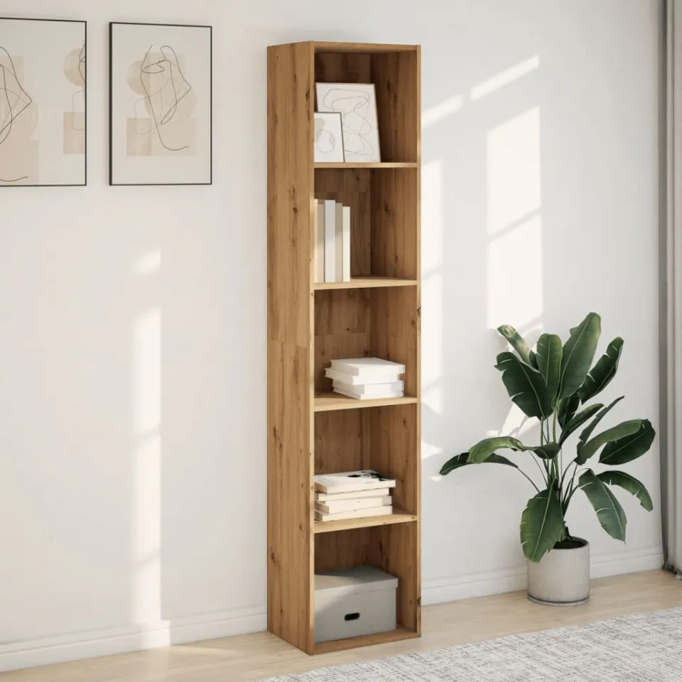 vidaXL Boekenkast 40x30x189 cm bewerkt hout artisanaal eikenkleurig, foto 2