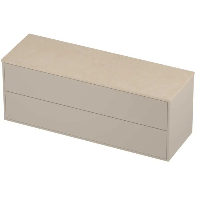 Proline Deck Badmeubelset Hardsteen Voor Grepen Symmetrisch 140x46x54 cm Sand Stone Soft Linen Beige