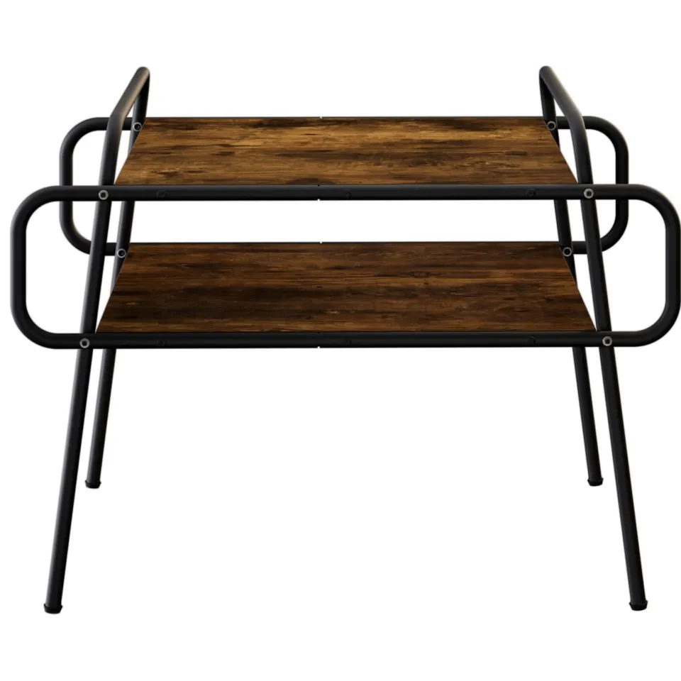 vidaXL Salontafel Gerookt eiken 70 x 50 x 51 cm Bewerkt hout Bruin