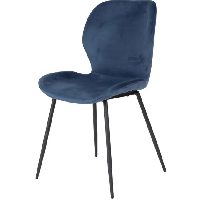 G***-M Giga Meubel Eetkamerstoel Velvet - Blauw - Set van 4