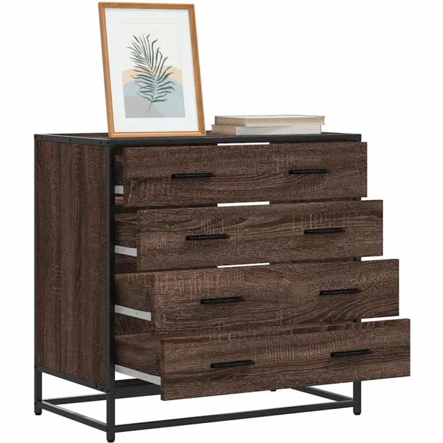 vidaXL Ladekast 70x41x70 cm bewerkt hout bruin eikenkleur