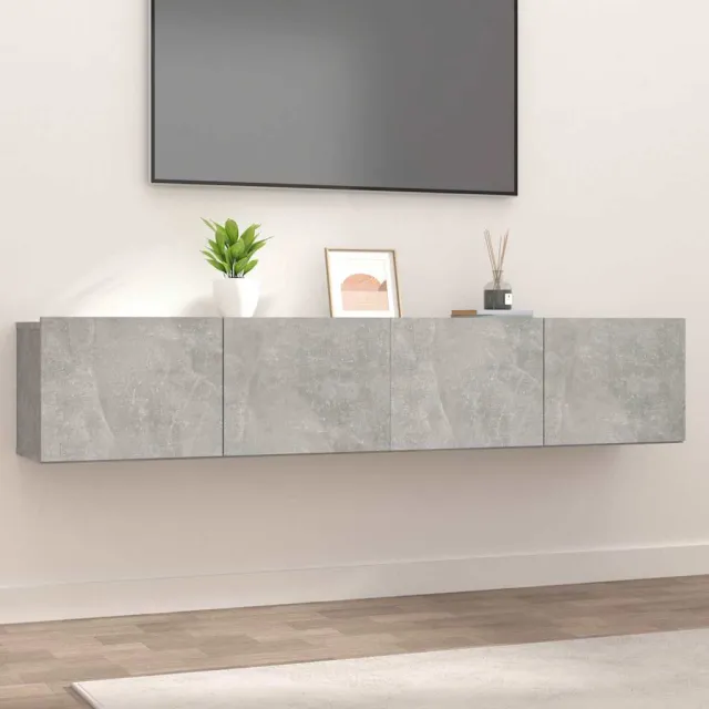 vidaXL Tv-meubels 2 st 80x30x30 cm bewerkt hout betongrijs grijs, foto 2
