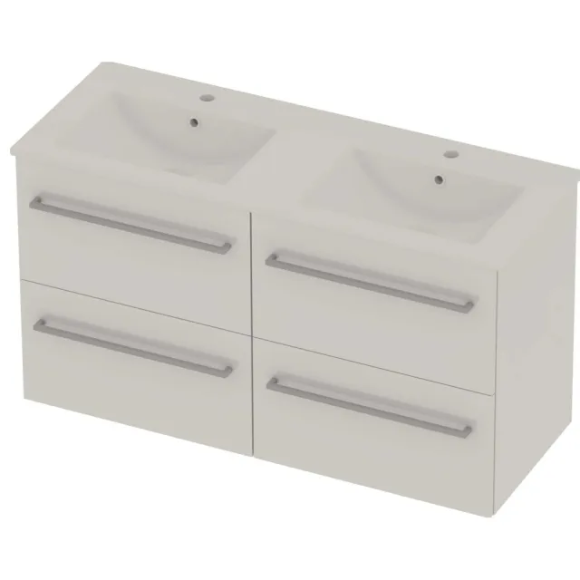 Basic-Line Coach 46 Badmeubelset Porselein 120x46x62 cm C46gwdhw2x602 Ice White Glans Wit