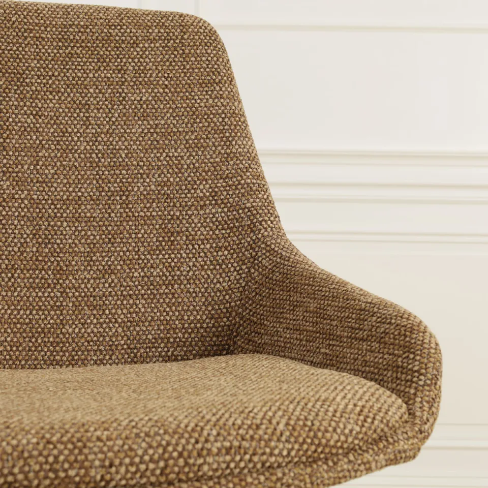Nolon Niva-Isa draaibare tulp eetkamerstoel bruin blend - beige onderstel, foto 5
