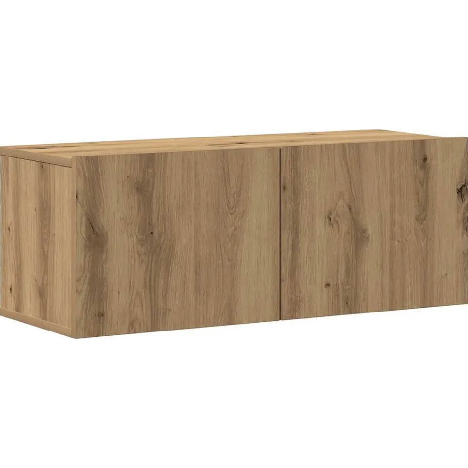 vidaXL 8-delig Tv-meubelset wandmontage bewerkt hout artisanaal eiken, foto 3