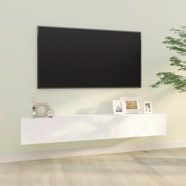 vidaXL Tv-wandmeubels 2 st 100x30x30 cm bewerkt hout wit, foto 2