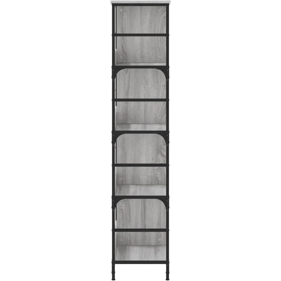 vidaXL Boekenrek 78,5x33x153 cm bewerkt hout grijs sonoma eikenkleur, foto 4