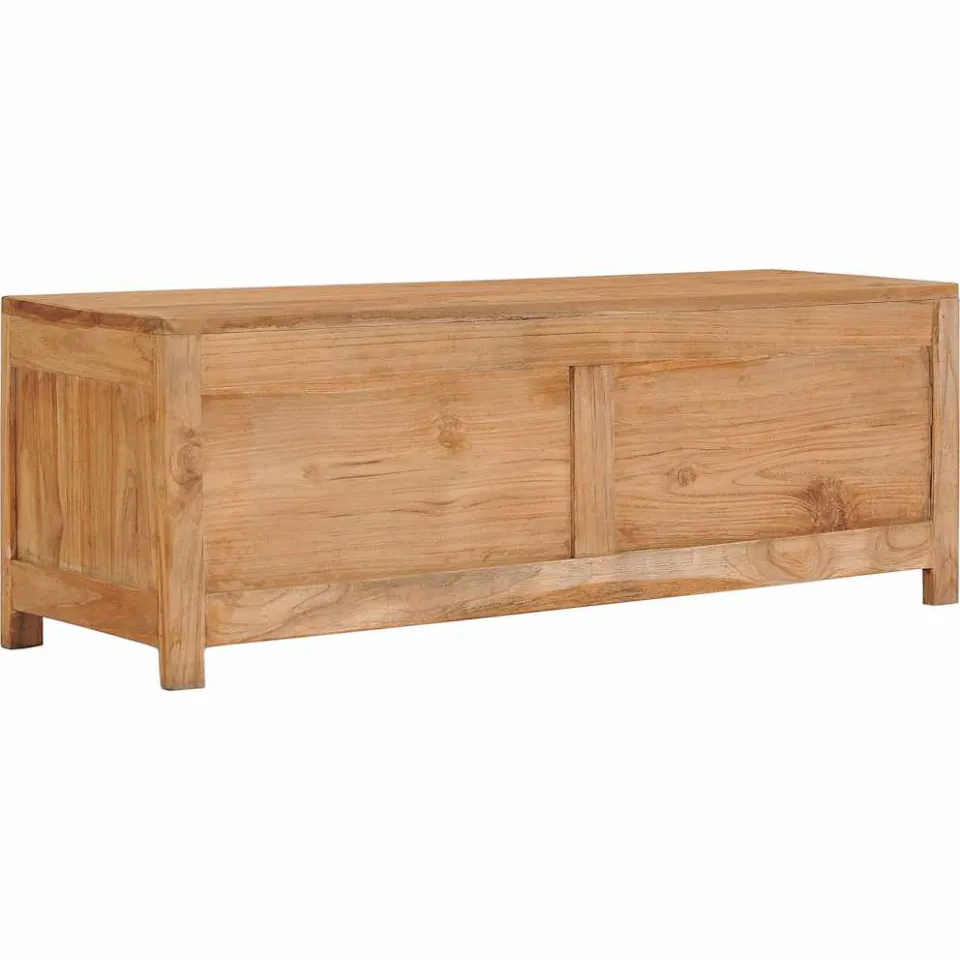 vidaXL Tv-meubel 100x30x35 cm massief teakhout bruin, foto 3