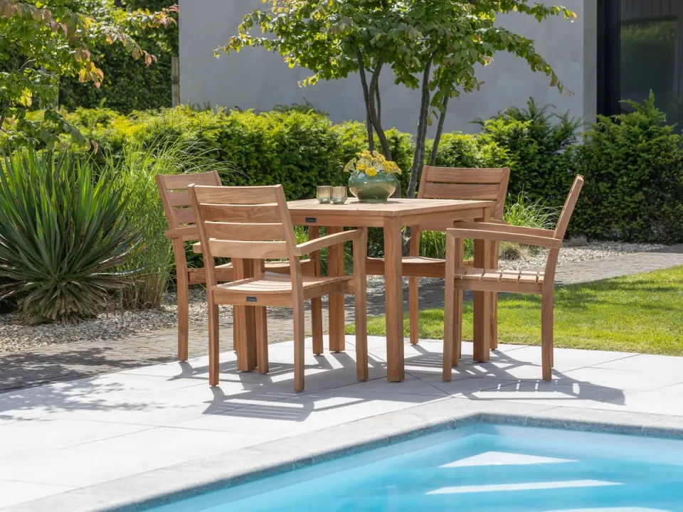 Sunyard Furniture Sunyard Liverpool dining tuinstoel stapelbaar bruin, foto 4