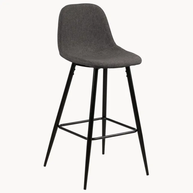 AC Design Barstoelen Wilma, 2 stuks grijs