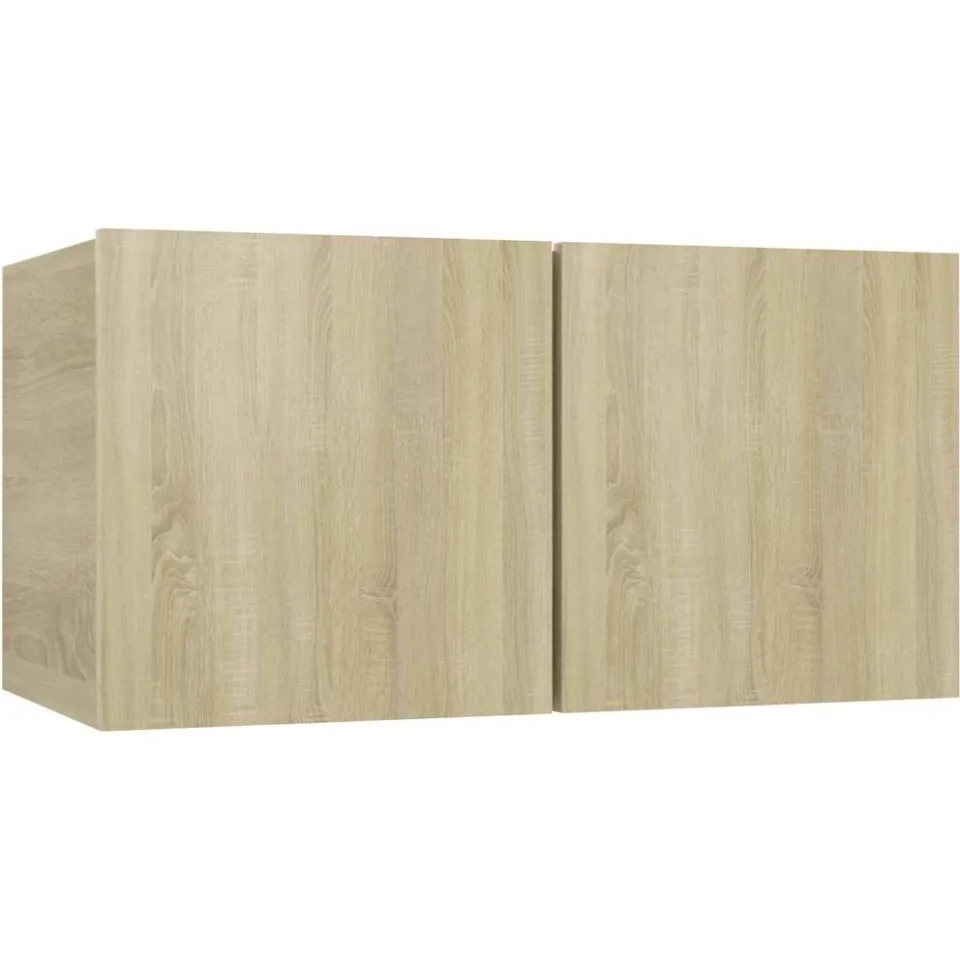 vidaXL Tv-hangmeubelen 3 st 60x30x30 cm sonoma eikenkleurig Bruin