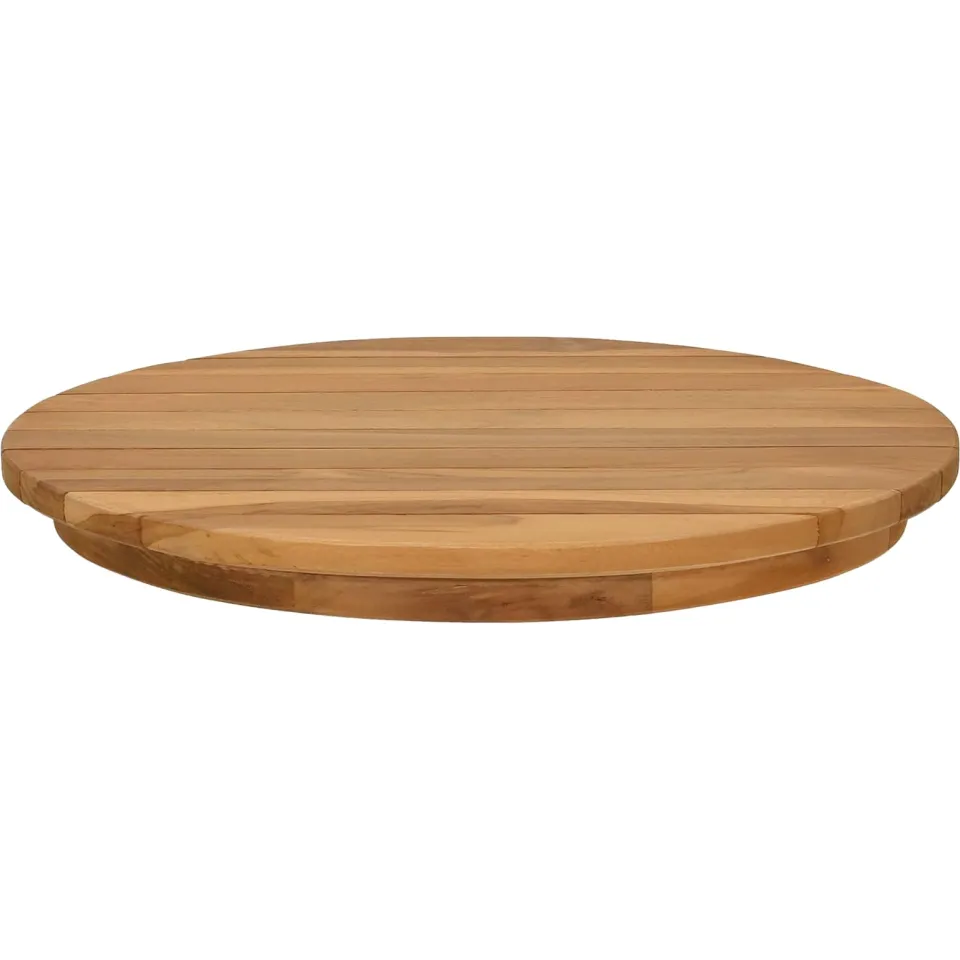 vidaXL Tafelblad Ø 40 x 3,5 Rond Massief Teakhout Naturel Bruin