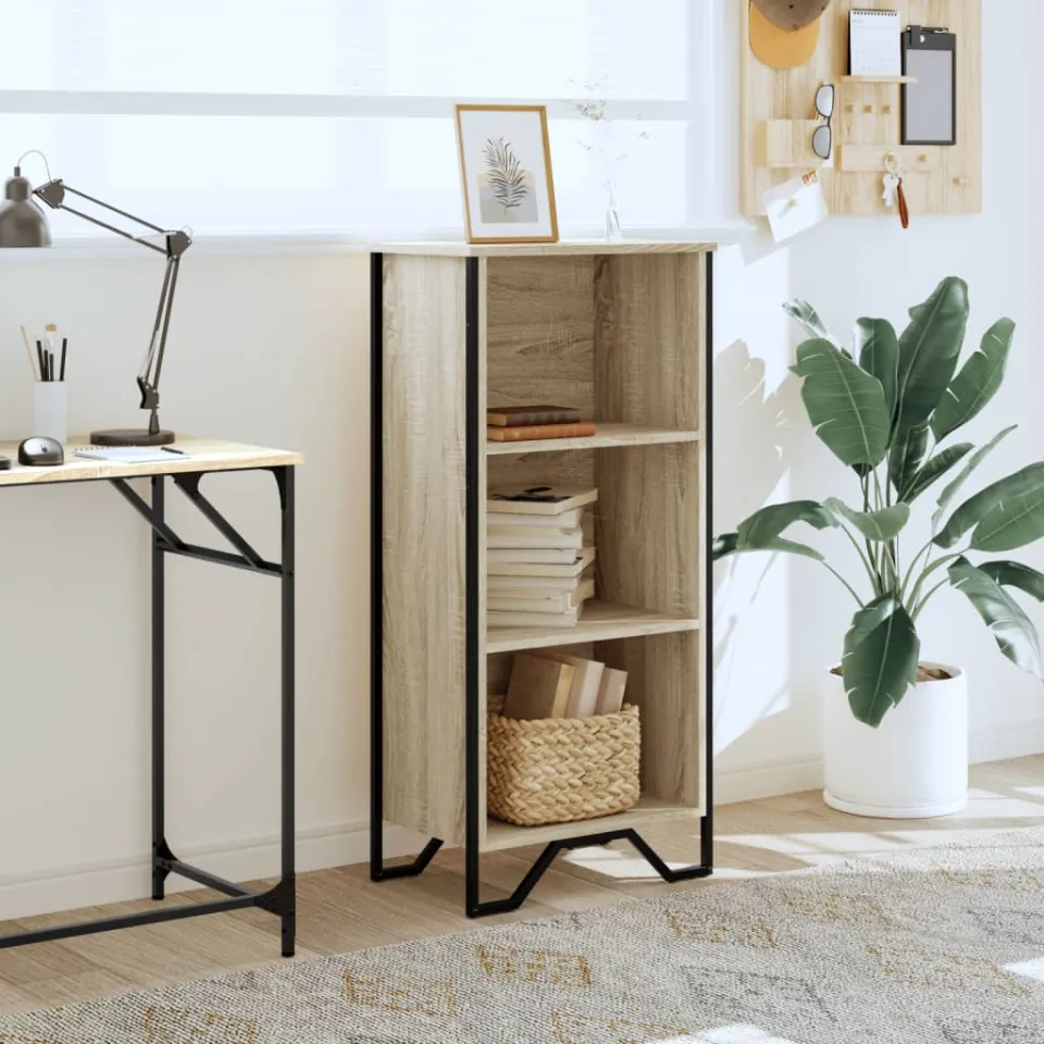 vidaXL Boekenkast 50x31x106 cm bewerkt hout sonoma eikenkleurig, foto 2