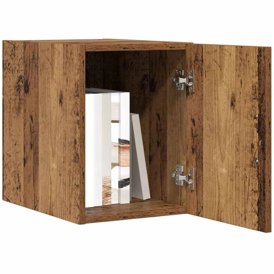 vidaXL Wandkast Oudhout 30 x 42,5 x 39,5 cm Bewerkt hout Bruin