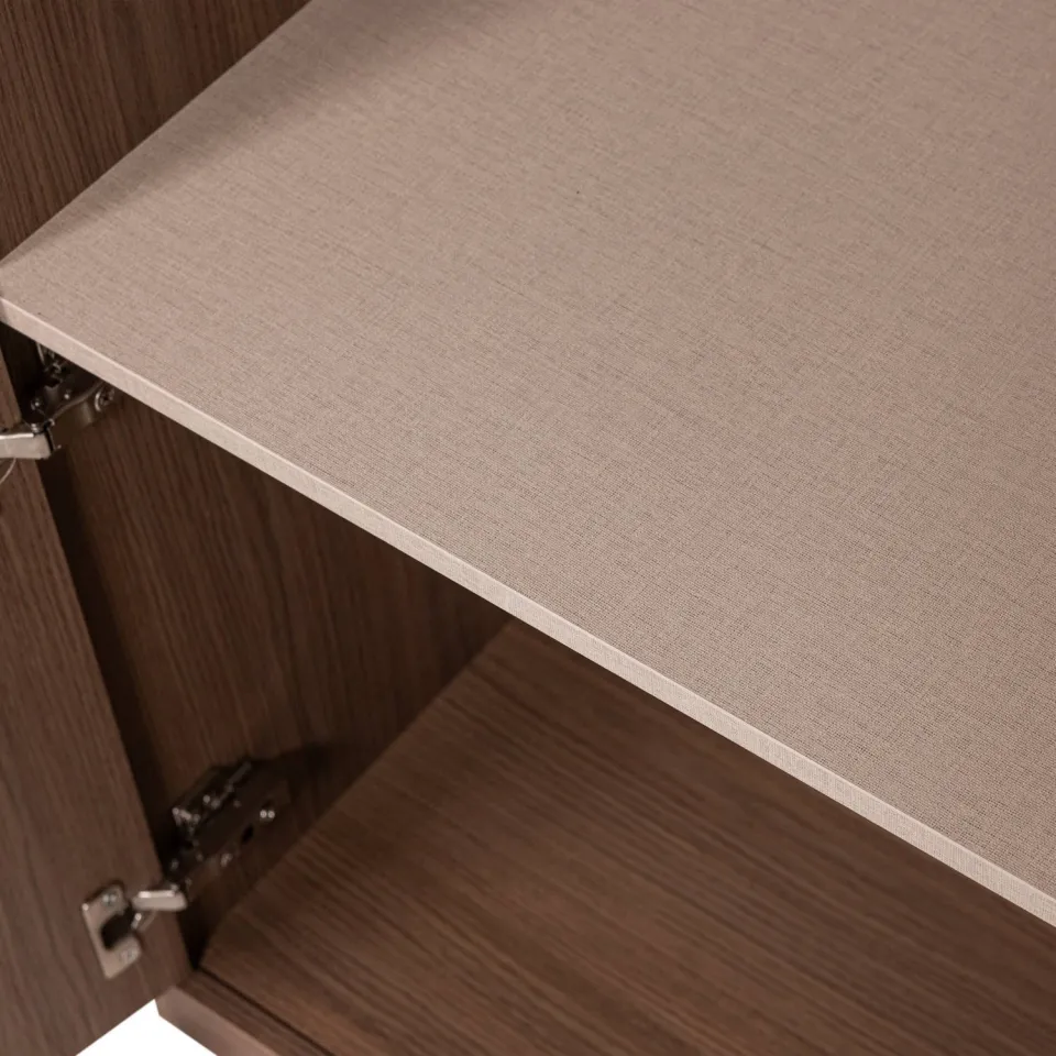 WOOOD Build Smalle Half Open Opbergkast - Eiken Fineer - Naturel, foto 4