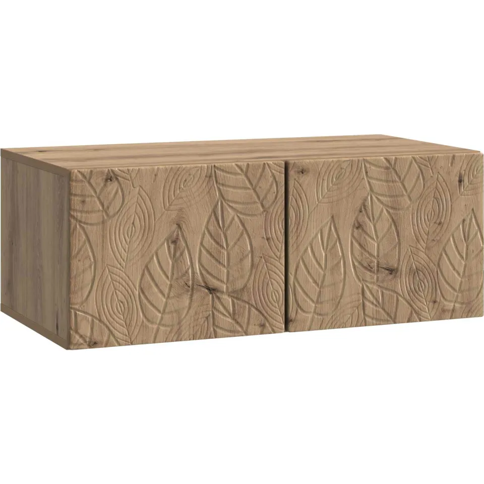 vidaXL Wandbeugel TV-kast 98 x 31 cm Artisanaal eiken Bewerkt hout Bruin