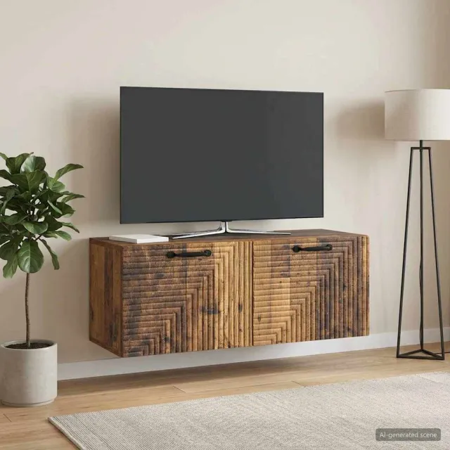vidaXL Wandbeugel TV-kast Oud hout 78,5 x 31 x 30 cm Bewerkt hout Bruin