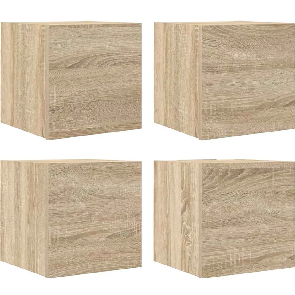 vidaXL Tv-wandmeubelen 4 st 30,5x30x30 cm sonoma eikenkleurig, foto 3