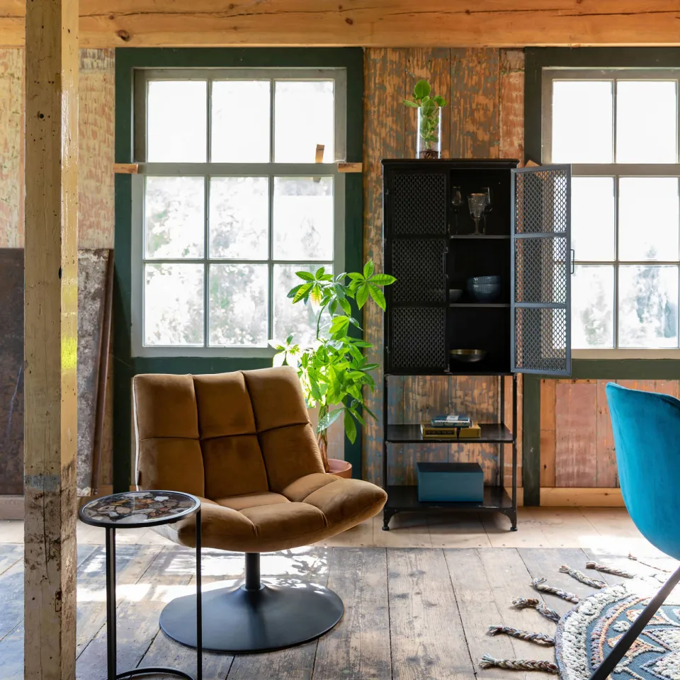 Dutchbone fauteuil Bar Lounge goudbruin, foto 4